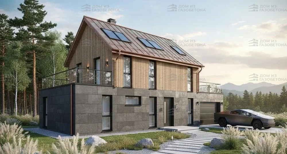 Проект Двухэтажный дом 13 на 11, 135 м2