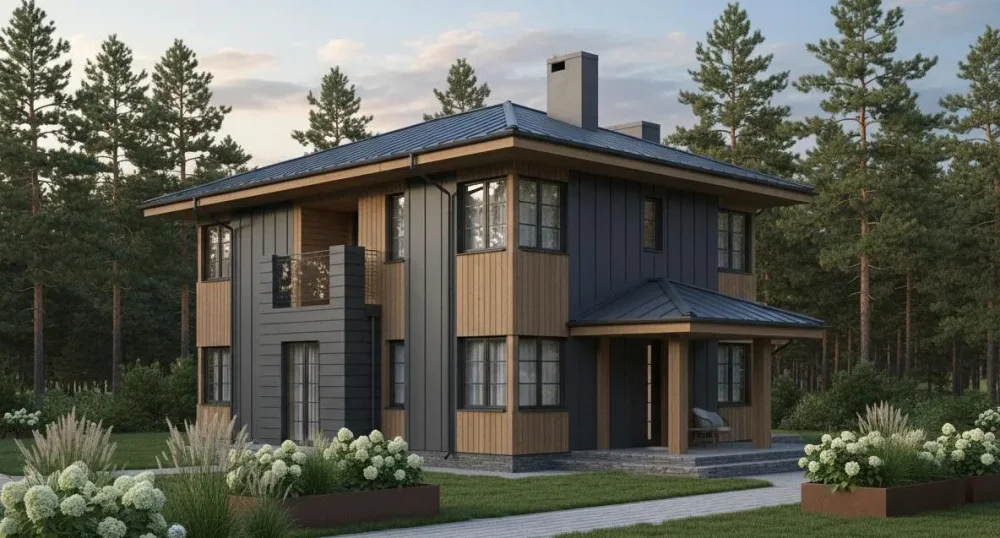 Проект Двухэтажный дом 13 на 15, 161 м2