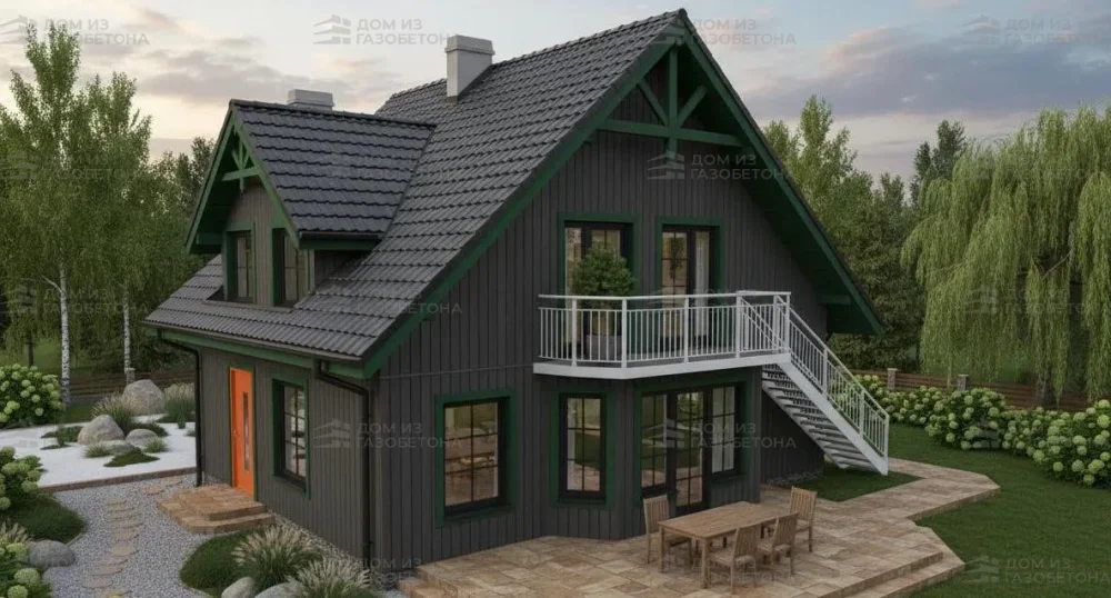 Проект Двухэтажный дом 14 на 11, 185 м2