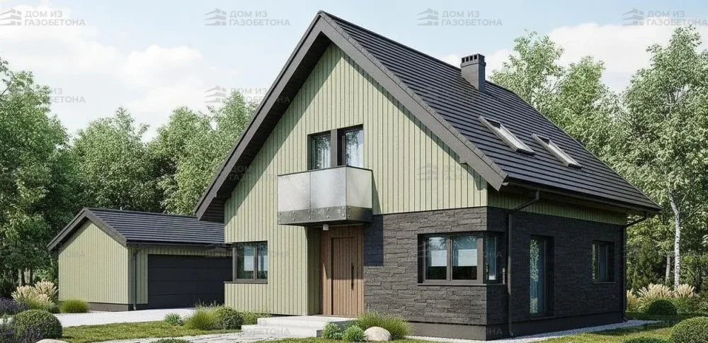 Проект Двухэтажный дом 14 на 10, 181 м2