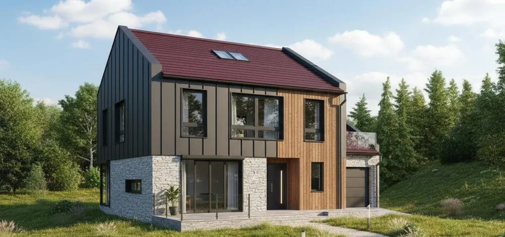 Проект Двухэтажный дом 12 на 12, 162 м2