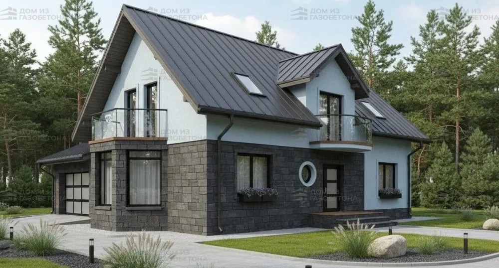 Проект Двухэтажный дом 15 на 11, 195 м2