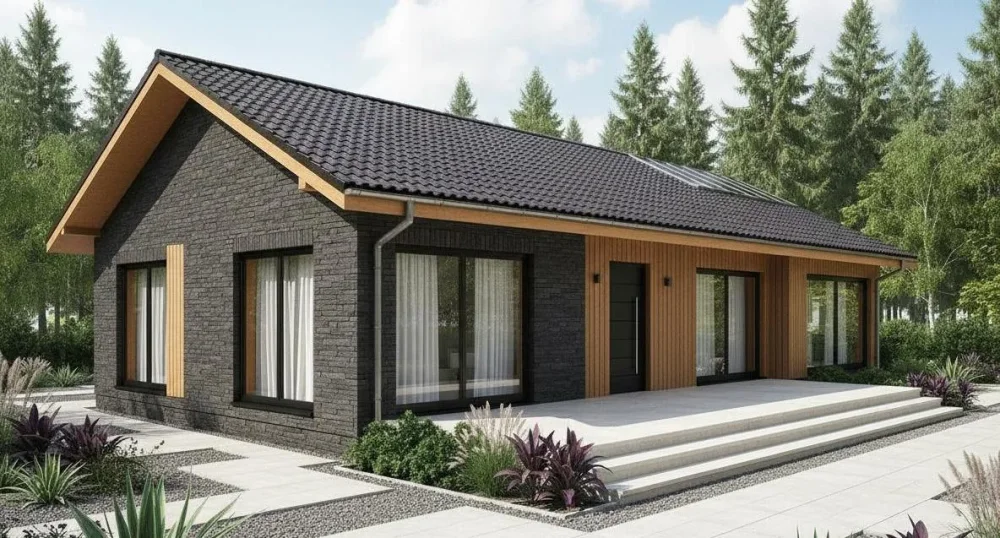 Проект Одноэтажный дом 18 на 10, 97 м2