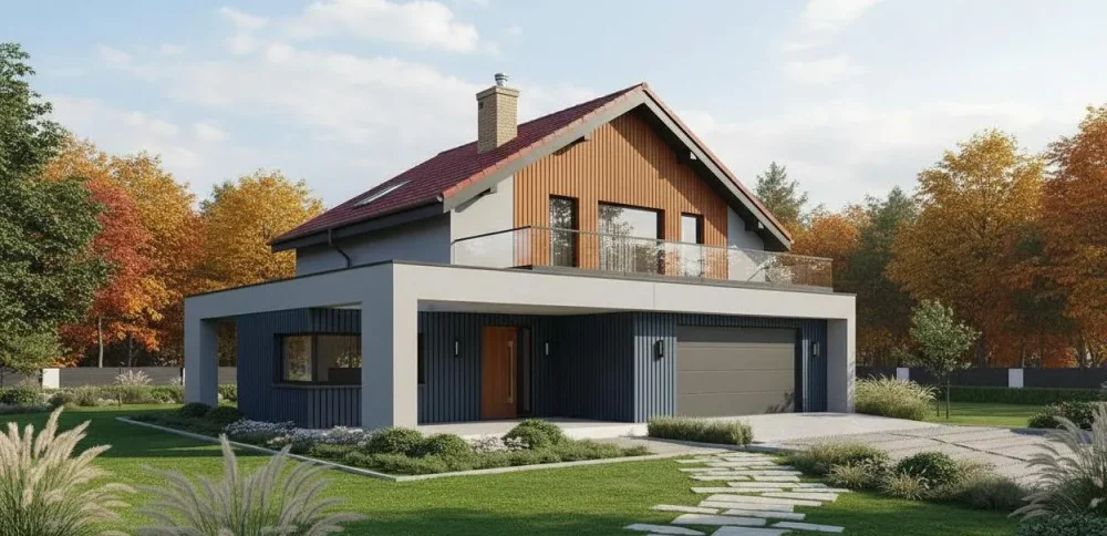 Проект Двухэтажный дом 14 на 13, 177 м2