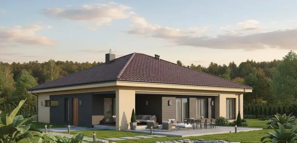 Проект Одноэтажный дом 17 на 18, 190 м2