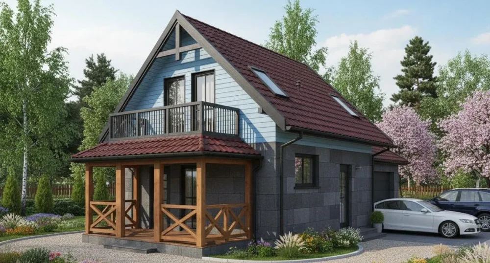 Проект Двухэтажный дом 7 на 13, 80 м2